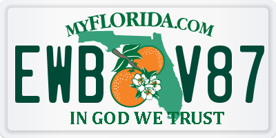 FL license plate EWBV87