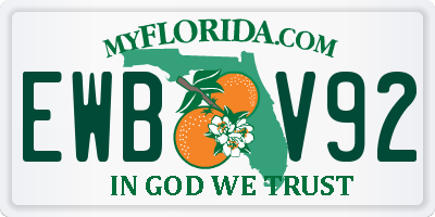 FL license plate EWBV92