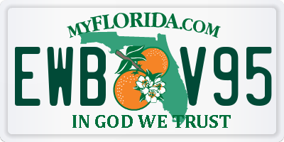 FL license plate EWBV95