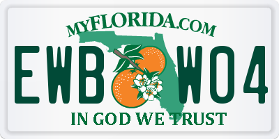 FL license plate EWBW04