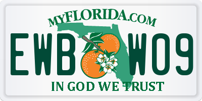 FL license plate EWBW09