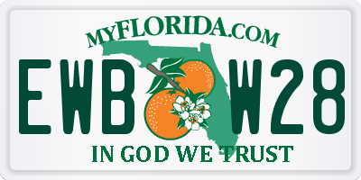 FL license plate EWBW28