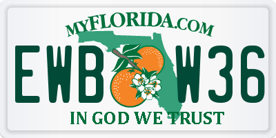 FL license plate EWBW36