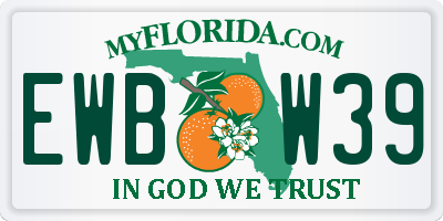 FL license plate EWBW39