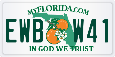 FL license plate EWBW41