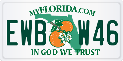 FL license plate EWBW46