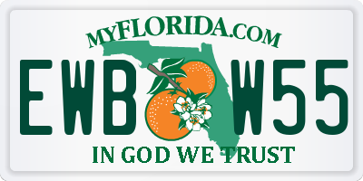 FL license plate EWBW55