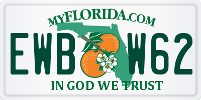 FL license plate EWBW62
