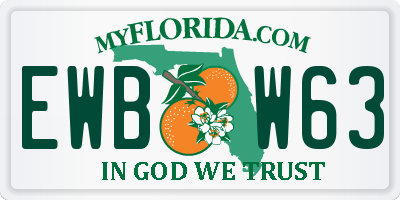 FL license plate EWBW63