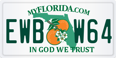 FL license plate EWBW64