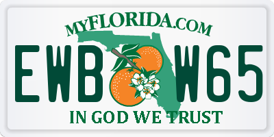 FL license plate EWBW65
