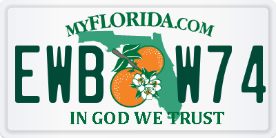 FL license plate EWBW74