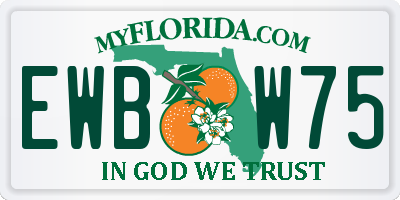 FL license plate EWBW75