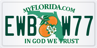 FL license plate EWBW77