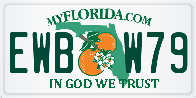 FL license plate EWBW79