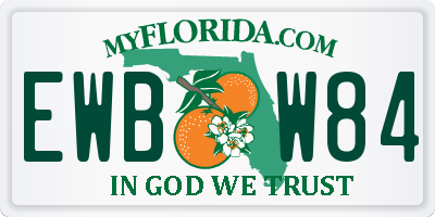 FL license plate EWBW84