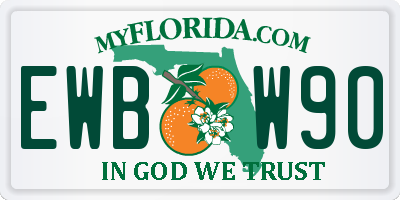 FL license plate EWBW90