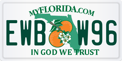 FL license plate EWBW96