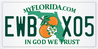 FL license plate EWBX05