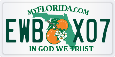 FL license plate EWBX07