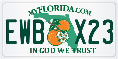 FL license plate EWBX23