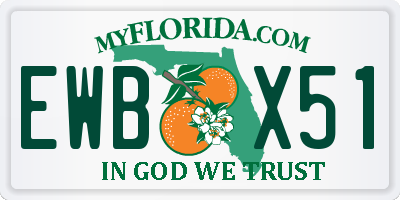 FL license plate EWBX51