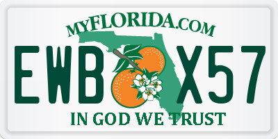 FL license plate EWBX57