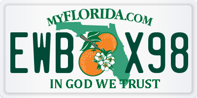 FL license plate EWBX98