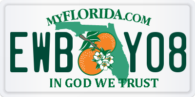 FL license plate EWBY08