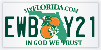 FL license plate EWBY21