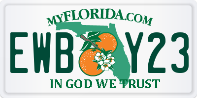 FL license plate EWBY23