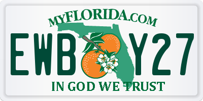 FL license plate EWBY27