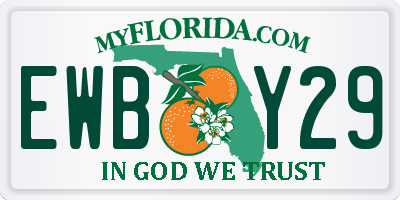 FL license plate EWBY29