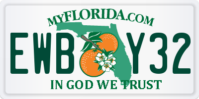 FL license plate EWBY32