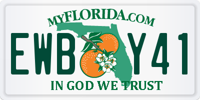 FL license plate EWBY41