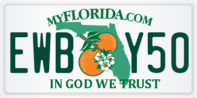 FL license plate EWBY50