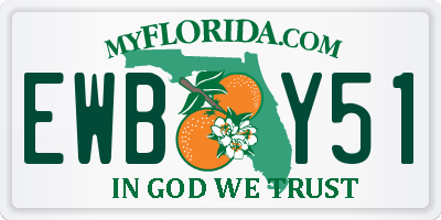 FL license plate EWBY51