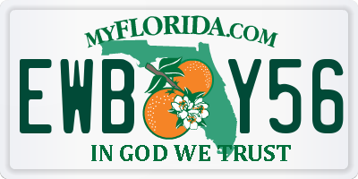 FL license plate EWBY56