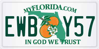 FL license plate EWBY57