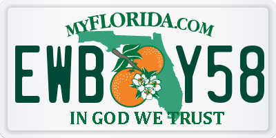 FL license plate EWBY58