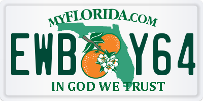 FL license plate EWBY64