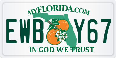 FL license plate EWBY67