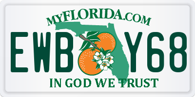 FL license plate EWBY68