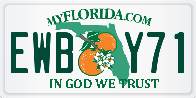 FL license plate EWBY71