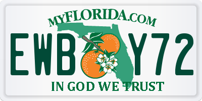 FL license plate EWBY72