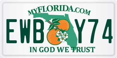 FL license plate EWBY74