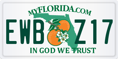 FL license plate EWBZ17
