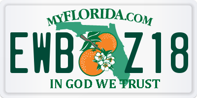 FL license plate EWBZ18
