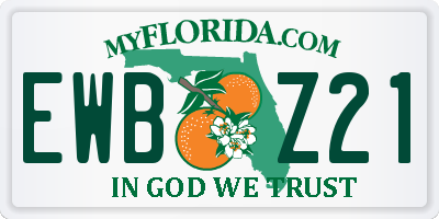 FL license plate EWBZ21