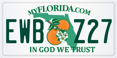 FL license plate EWBZ27